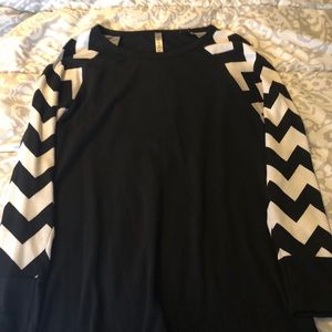 Chevron Sleeve Sweater-Size L